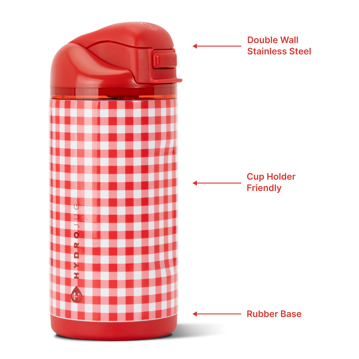 Summer Picnic 14oz Ease2o Features: Locking Lid, Stainless Steel, Rubber Base