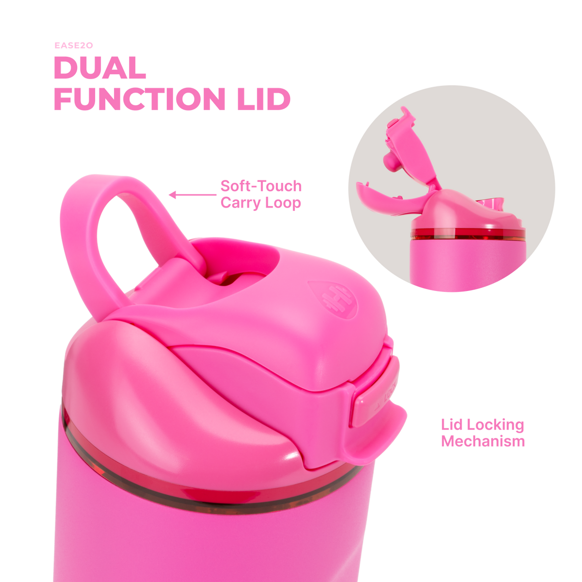 Razzle Ease2o 24oz Dual-Function Lid with Soft-Touch Carry Loop