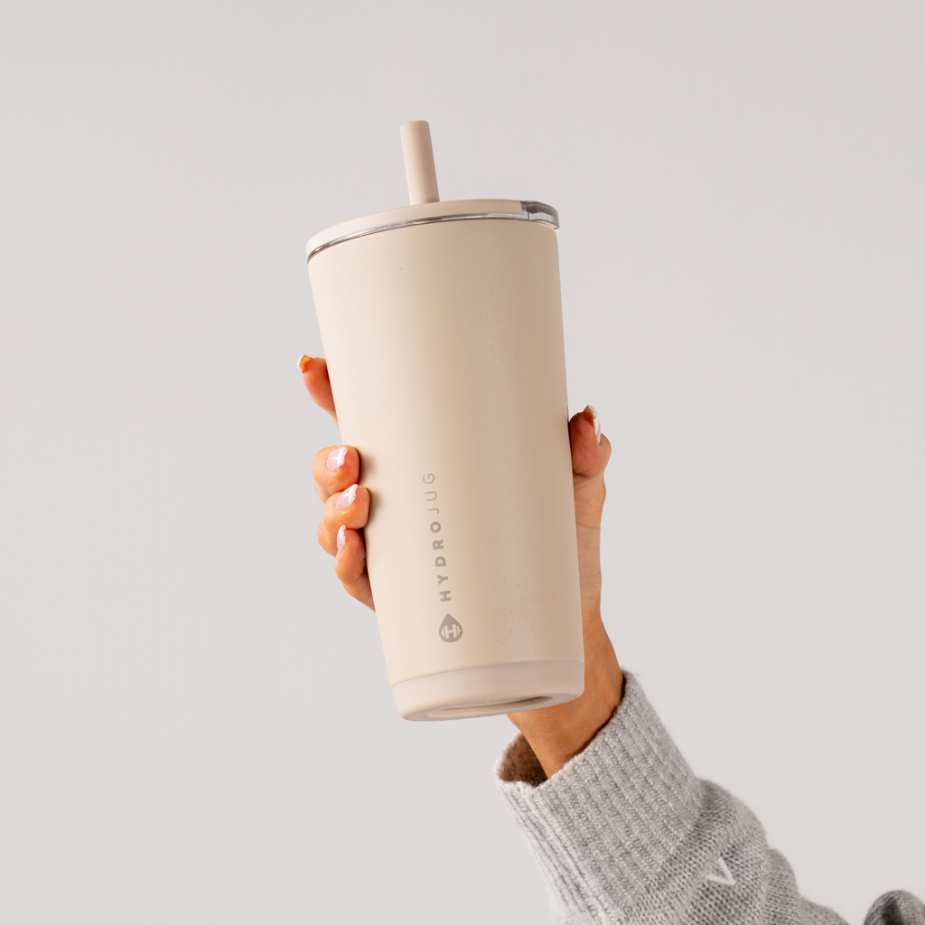 Hand Holding HydroJug Dune Everyday Tumbler 20oz