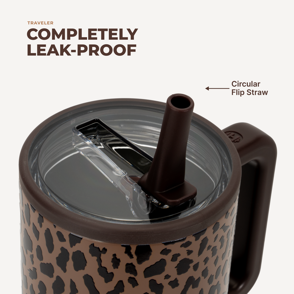 Traveler (32oz) - Brown Leopard - image 3