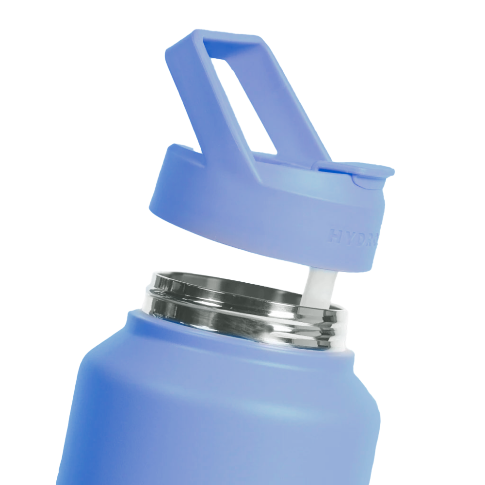 Light Blue Sport (64oz) with Open Lid and Straw